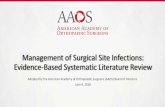 Management of Surgical Site Infections: Evidence …...Management of Surgical Site Infections: Evidence-Based Systematic Literature Review Adopted by the American Academy of Orthopaedic