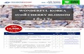 เกาหลี CHERRY BLOSSOM 5 คืน 3 วัน · วันแรก กรุงเทพฯ ( ท่าอากาศยานสุวรรณภูมิ) 23.00 น
