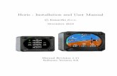 Horis - Installation and User Manual - Kanardia · 1.3 Jan 2017 Compass, direction indicator, white line. 1.4 May 2017 Minor corrections and clari cations. 1.5 Sep 2017 Added G-Meter