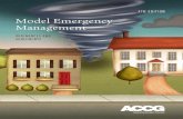 Model Emergency Management - ACCG Management 2016.pdf · Emergency Management Ordinance and Agreements Overview The Emergency Management Ordinance and agreements are included in this