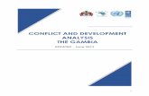 CONFLICT AND DEVELOPMENT ANALYSIS THE GAMBIA · The Conflict and Development Analysis (CDA) updated report was a collaborative effort between The Government of The Gambia represented