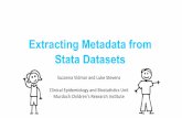 Extracting Metadata from Stata Datasets · 2017-10-11 · Metadata • Metadata is data that describes other data • My focus is on variable-level meta data, also known as a data