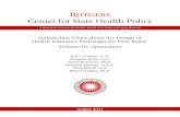 Center for State Health Policy · Center for State Health Policy A Unit of the Institute for Health, Health Care Policy and Aging Research ... New Jersey Policy Perspective * New