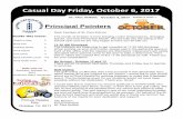 Casual Day Friday, October 6, 2017 · Casual Day Friday, October 6, 2017 Principal Pointers Inside this issue: Watkin's Sale 2 school year and we are very happy to have you all with