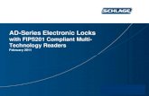 AD-Series Electronic Locks - ACCESS HARDWARE SUPPLY · • FIPS 201 (Federal Information Processing Standards Publication 201) is a 2006 publication that defines the Personal Identity