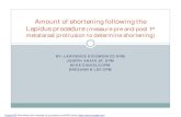 DANIELS 97Amount of shortening following the Lapidus · Amount of shortening following the Lapidus procedure (measure pre and post 1st ... The Lapidus Procedure. Clinics in Podiatric