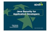 Java Security for Application Developerssecurity.psnc.pl/files/szkolenia/gn3_training/day1/06... · 2020-01-08 · Java Security Manager – Introduction • Java Security Manager