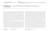 CAMbrella – Complementary Medicine Research in Europe · 2 Forsch Komplementmed 2012;19:001–002 Walach base for a truly patient-centred medicine, which is neither al-ternative,