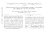 Computational 2D Materials Database: Electronic Structure ... · 1 Introduction Atomically thin two-dimensional (2D) materials, such as graphene, hexagonal boron-nitride, and the