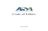 Code of Ethics - American Sociological AssociationThe Code of Ethics (the Code) of the American Sociological Association (ASA or the Association) sets forth the principles and ethical