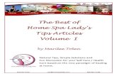 The Best of Home Spa Lady's Tips Articles Volume Ihomespalady.com/pdf/TipsBest-Vol.I.pdfMarilee Tolen’s Best of Home Spa Lady’s Tips Articles – Volume I Marilee Tolen tips@homespalady.com