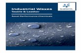 Textile & Leather - Sasol · Industrial Waxes – Textile & Leather About Us About Us Sasol’s Performance Chemicals business unit markets a broad portfolio of organic and inorganic