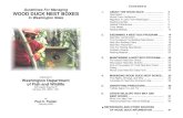 Contents Guidelines For Managing WOOD DUCK NEST BOXESPacific Coast Joint Venture, and the Washington Waterfowl Association (formerly the Washington Duck Hunters) provided funding for