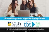 Advanced Program in Digital Marketing (APDM)digital marketing solutions. 2015 - Awards First highlight of our success came in 2015 when we bagged the “Best Digital Marketing Training