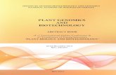 PLANT GENOMICS AND BIOTECHNOLOGY€¦ · issue dedicated to novel findings in the fields of molecular genetics, structural and functional genomics, biotechnology, molecular and cell