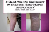 EVALUATION AND TREATMENT OF VARICOSE VEINS/VENOUS ...jbcvascularsummit.com/wp-content/uploads/2018/04/TEENA-CARR_… · Assess treated vein Varicose veins: assess regression or decompression,