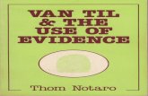 Van Til & The Use of Evidence by Thom Notaro