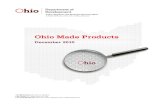 Ohio Made Products · Ohio Made Products . December 2010. OHIO MADE PRODUCTS . December 2010 . ... Energizer Battery Co Energizer Battery Westlake Cuyahoga EvenFlo EvenFlo Baby Products