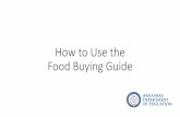 How to Use the Food Buying Guide - · PDF file • Beans and Peas (legumes). Cooked dry beans and peas (legumes) may be used to meet all or part of the meats/meat alternates component.