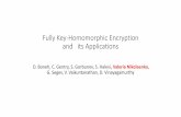 Fully Key-Homomorphic Encryption and its Applications · 2015-01-21 · Fully Key-Homomorphic Encryption and its Applications D. Boneh, C. Gentry, S. Gorbunov, S. Halevi, Valeria