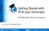 Getting Started with PI at your University - OSIsoft · Virtual Learning Environment Learning Sandbox The Virtual Learning Environment (VLE) is a fully functional PI System running