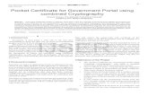 Pocket Certificate for Government Portal using combined ......as Aadhaar Card, PAN Card, etc. into encrypted form. We are making use of Combined Cryptography Techniques (Ex. AES, DES,
