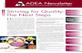 Striving for Quality: The Next Steps · ADEA Working Groups, development agencies, regional networks, NGOs and educationists. The results were impressive: 22 country case studies,