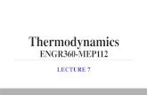 Thermodynamicsmct.asu.edu.eg/uploads/1/4/0/8/14081679/mep112_thermo_l7.pdf · Thermodynamics ENGR360-MEP112 LECTURE 7. Objectives: 1. Conservation of mass principle. 2. Conservation