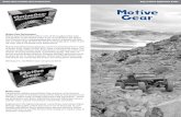 Motive Gear Performance Driveline & Axles Application Guide · Motive Gear Performance Motive Gear Performance offers some of the toughest drive train components on the market today.