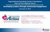 Developing Leaders through Community Engagement · 2019-06-24 · Organizational Standards Center of Excellence Peer-to-Peer Webinar Series Developing Leaders through Community Engagement
