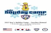 2017 Boy’s Holiday Camp - Coaches Manual€¦ · The Difference Between Winning and Succeeding Changing ... “Wooden on Leadership” - John Wooden “You Haven’t Taught Until