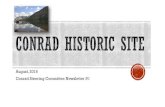 August, 2016 Conrad Steering Committee …...August, 2016 Conrad Steering Committee Newsletter #1 Timeline: January 21, 2016 Open house at MacBride Museum in Whitehorse January 20,