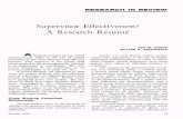 Supervisor Effectiveness? A Research Resume · 2005-11-29 · Supervisor Effectiveness? A Research Resume BEN M. HARRIS WILUAM R. HARTGRAVES ... (3) study previously re ferred to,