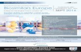 Biosimilars Europe CONFERENCE: 29TH - 30TH WORKSHOPS: … · 2016-07-19 · 3.20 Biologics and biosimilars: Trends and challenges • Drivers and penetration across different markets