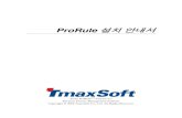 ProRule 설치 안내서 - TmaxSoft · 2019-04-09 · 이 매뉴얼에서는 ProRule Server, ProRule RuleManager 의 설치 방법을 설명한다. ProRule Server 의 설치방법은