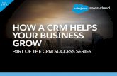 HOW A CRM HELPS YOUR BUSINESS GROW · Great customer relationships are the bedrock of a thriving business and the key to your success. Manage those relationships better and your earning