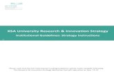 KSA University Research & Innovation Strategy · enhance your university’s internal capabilities and outputs In terms of allocating Ministry of Education institutional funding to