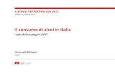 Il consumo di alcol in Italia...Persone di 11 anni e più per consumo di bevande alcoliche nell’anno, tutti i giorni, occasionalmente e fuori pasto per sesso. Anno 2016 (per 100
