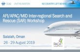 AFI/APAC/MID Inter -regional Search and Rescue (SAR) Workshop Wksp/PPT 2.1.3.pdf · AFI/APAC/MID Inter -regional Search and Rescue (SAR) Workshop Salalah, Oman 26 - 29 August 2019.