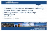 Compliance Monitoring and Enforcement Program Quarterly Report 2019 Quarterly CM… · Q3, NERC provided a survey to the developers, submitters, reviewers, and users of Compliance