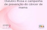 Outubro Rosa e campanha de prevenção do câncer de mama · de prevenção do câncer de mama . Declaro que não tenho conflito de ... mama e/ou pelo menos um caso de câncer de