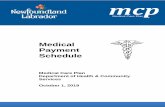 Medical Payment Schedule - Newfoundland and Labrador · 2019-10-08 · Medical Payment Schedule Medical Care Plan Department of Health & Community Services October 1, 2019 . October