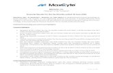 MaxCyte, Inc. Financial Results for the Six Months ended ...€¦ · Financial Results for the Six Months ended 30 June 2016 . Maryland, USA – 27 September – MaxCyte, Inc. ( LSE: