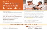 2019 Oncology Research Internship · The UT Health San Antonio MD Anderson Cancer Center’s Institute for Drug Development (IDD ®) provides hope to patients and their families through