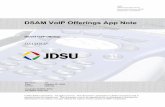 DSAM Voip Offerings App Note - VIAVI Solutions...Draft Walter Miller Initial draft created for distribution and review comments 9/16/2005 Preliminary Al Ruth Second draft incorporating