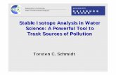 Stable Isotope Analysis in Water Science: A Powerful Tool ...Stable Isotope Analysis in Water Science: A Powerful Tool to Track Sources of Pollution Department of Chemistry Chair of