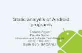 programs Static analysis of Android - UCF Computer Sciencecs.ucf.edu/~czou/CAP6135-14/PaperPresentation/Salih-malware_presentation.pdftermination analysis are done. •Formally correct