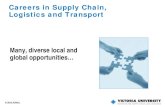 Careers in Supply Chain, Logistics and Transport · Cert IV in . Transport and . Logistics (Road - Warehousing and . Storage) Cert III in . Transport and Logistics (Road – Rail