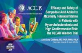 Efficacy and Safety of Bempedoic Acid Added to Maximally … · 2020-03-27 · CLEAR Wisdom Study Design • Aim: Evaluate long-term efficacy and safety of bempedoic acid in high