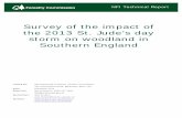 Survey of the impact of the 2013 St. Jude’s day storm on ... · an estimated 35.5 million trees. This represents 5.5% of the tree stock across the area surveyed. • Of the 30,800